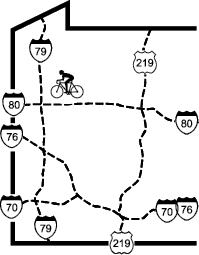 Map showing the trail location within the surrounding region providing context for the trail environment